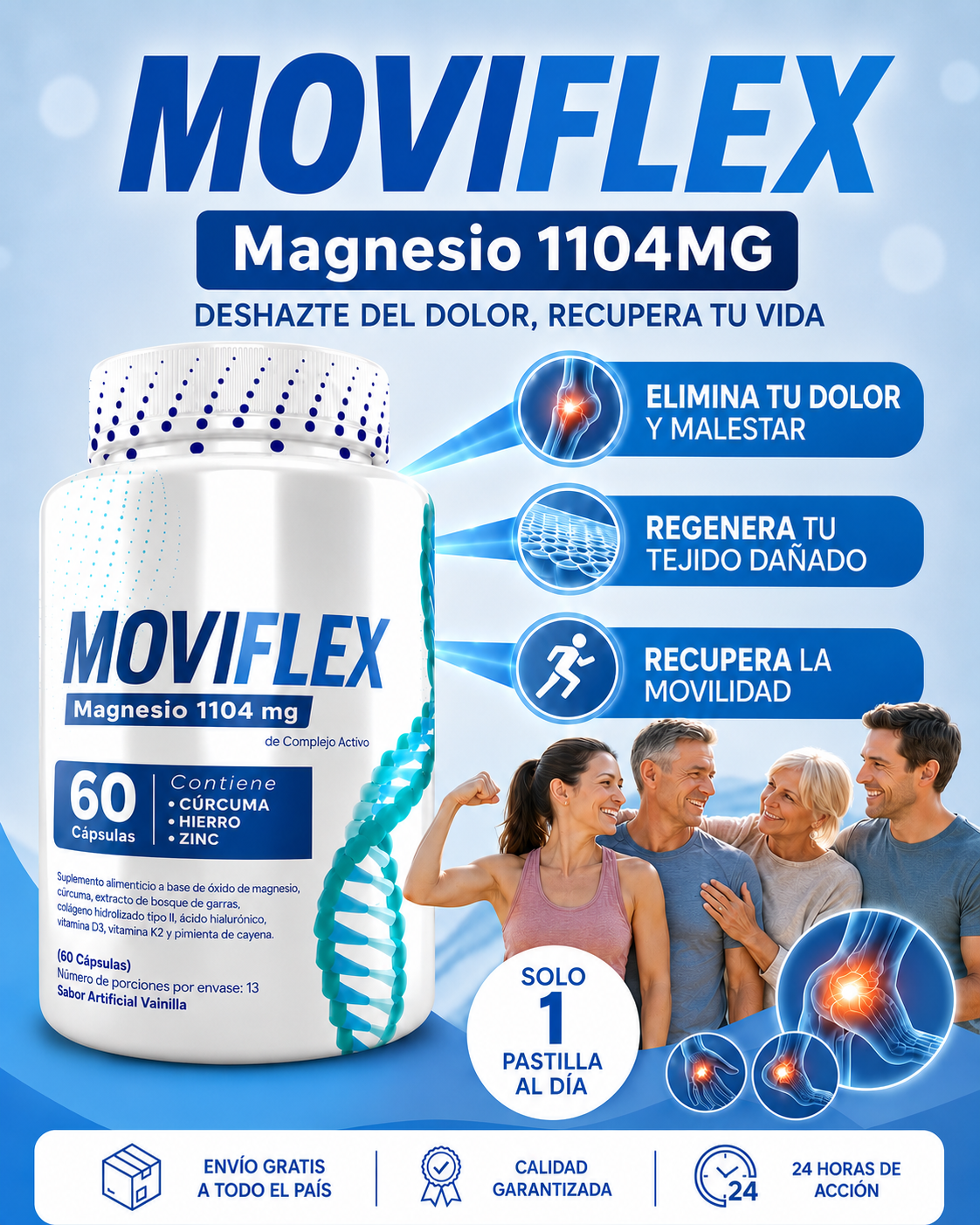 MoviFlex Magnesio: Tratamiento Natural para Articulaciones sin Efectos Secundarios