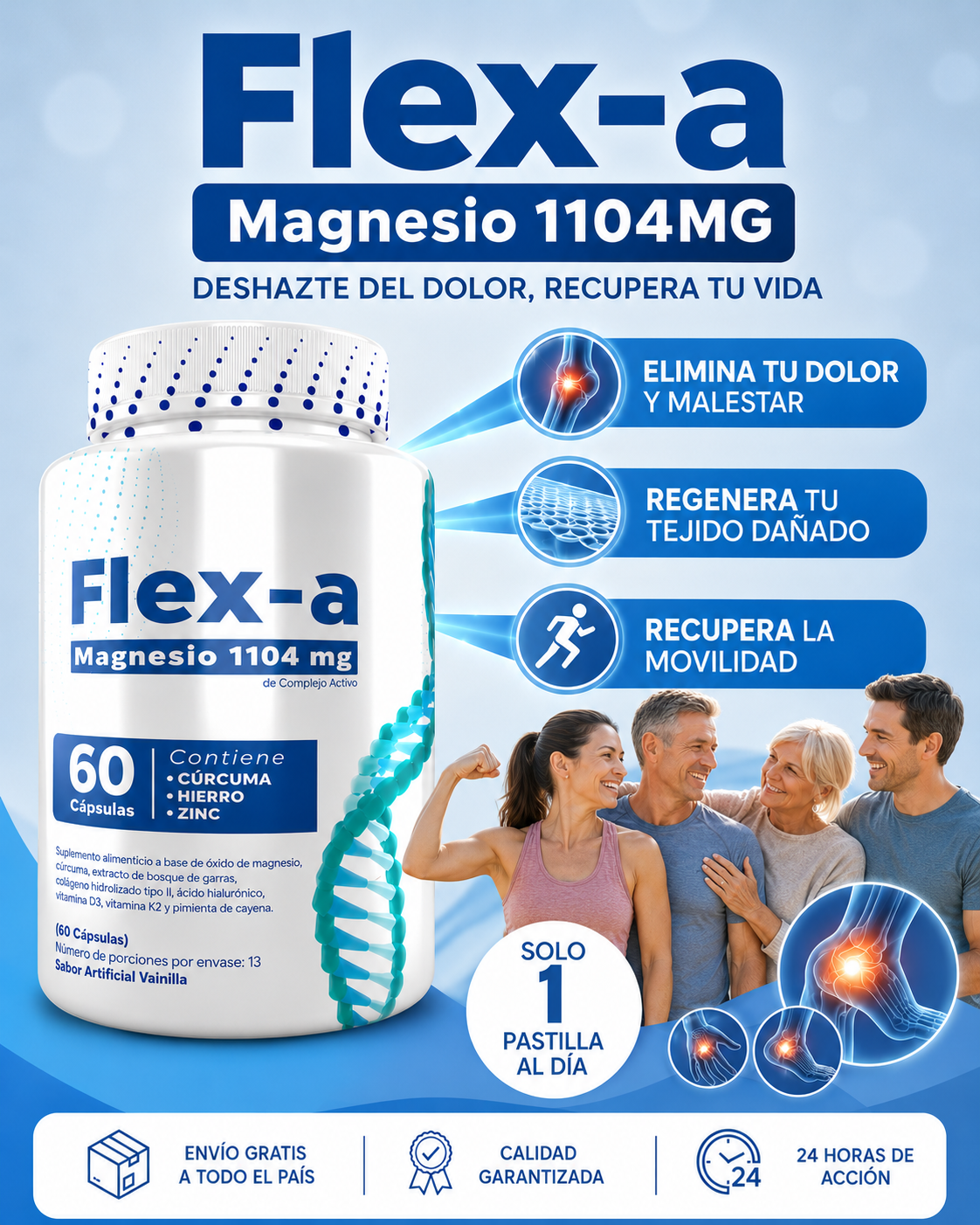 Flex-A Magnesio: Tratamiento Natural para Articulaciones sin Efectos Secundarios
